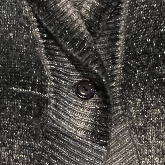 Womens‎ Wool Blend Large Ombré One Button Knit Cardigan Sweater Shawl Collar - Picture 4 of 11